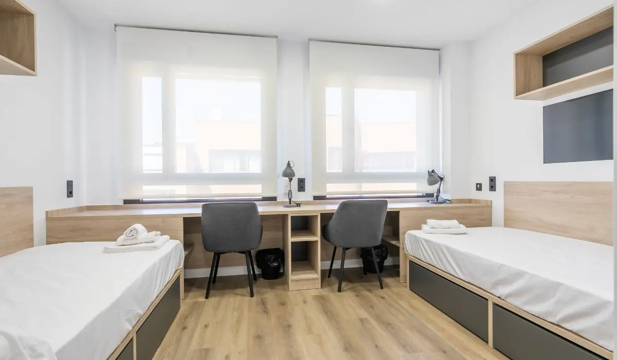 Double room in the university residence